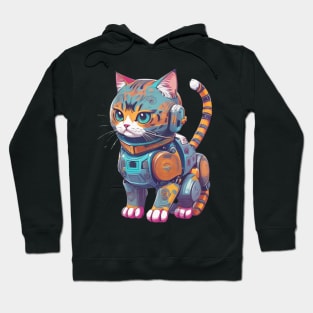 Colorful Robotic Cat Hoodie